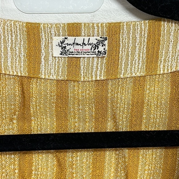 Intimately Free People Oh Boy Bodysuit Yellow Stripe Medium - Picture 3 of 5